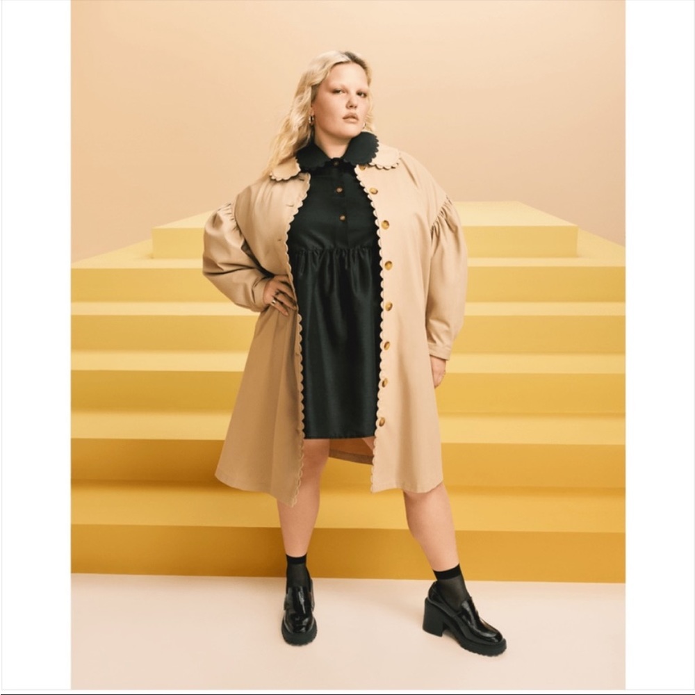 Kika Vargas for Target Scallop Edge Trench Coat